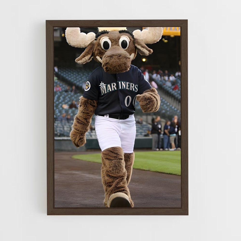 Poster Le Caribou des Mariners – affiche Baseball (vue 5)